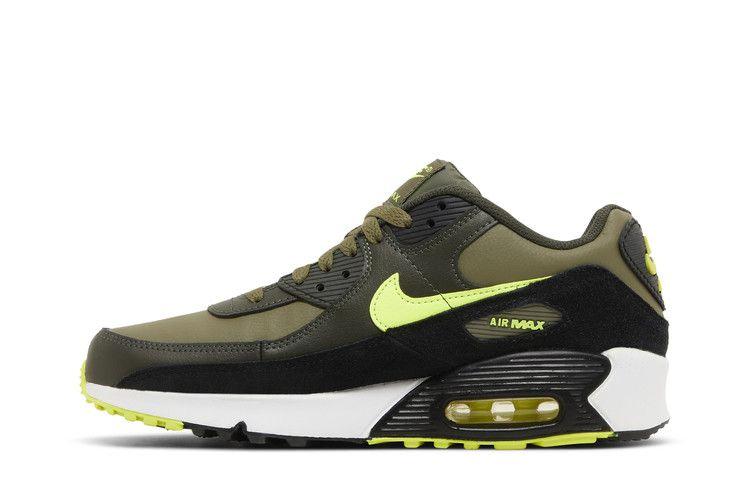 Кроссовки Nike Air Max 90 Leather GS 'Medium Olive Volt'
