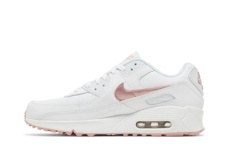 Кроссовки Nike Air Max 90 Leather GS 'White Pink Glaze'