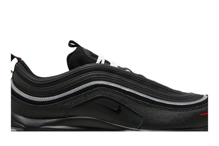 Nike air max 97 black with red swoosh best sale