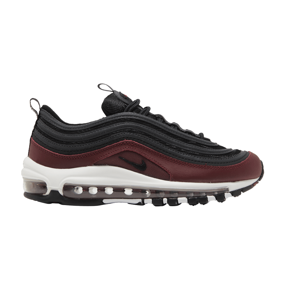 Nike air max 97 all black with red best sale