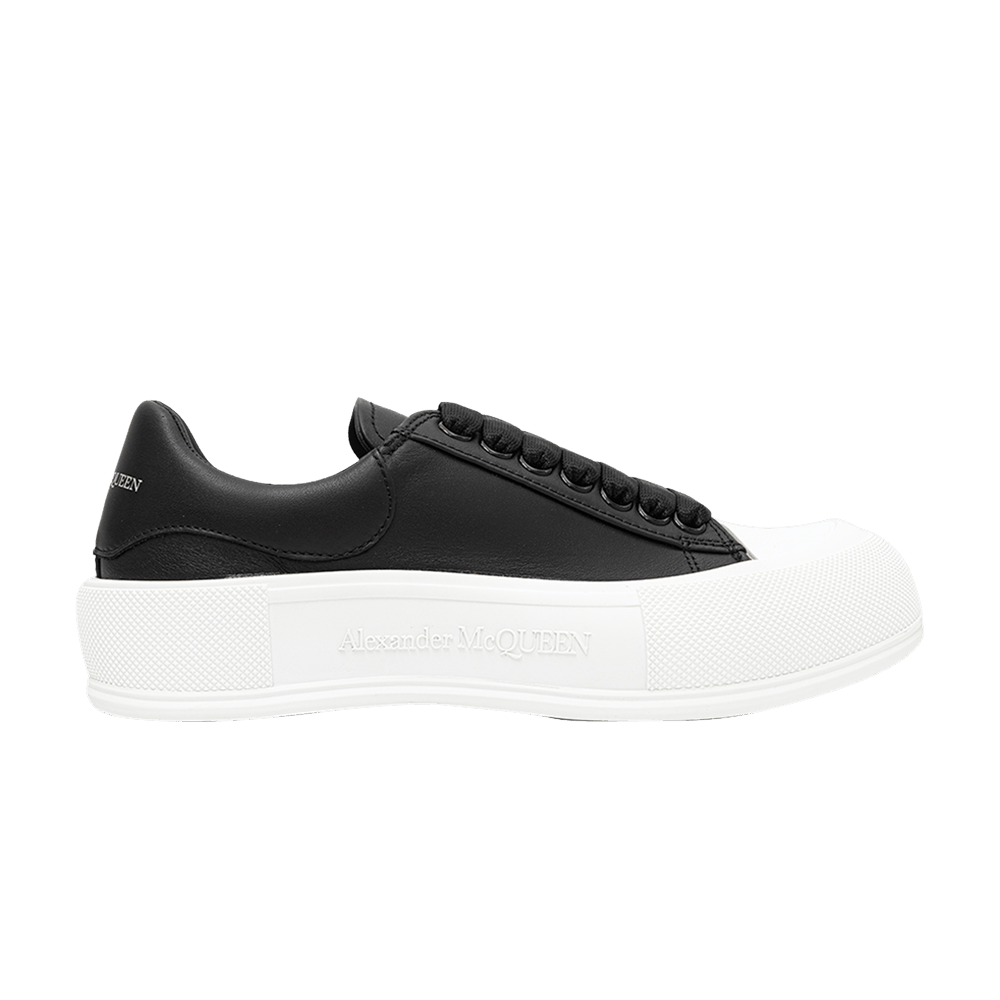 Кроссовки Alexander McQueen Wmns Deck Lace-Up Plimsoll 'Black White'