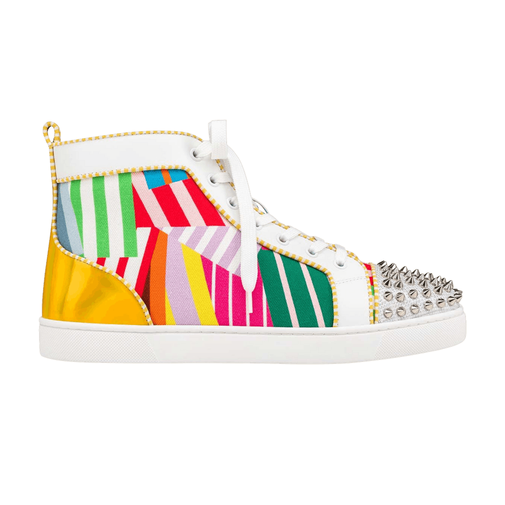 Кроссовки Christian Louboutin Lou Spikes Orlato Flat 'Beach Deckchairs'