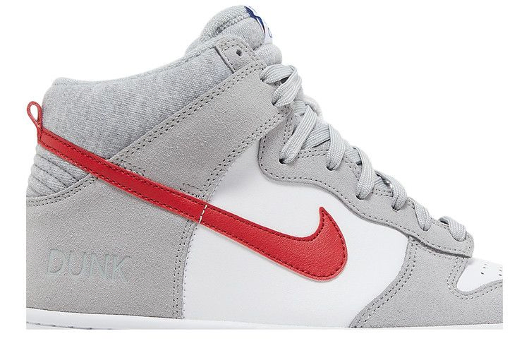 Кроссовки Nike Dunk High SE GS 'Athletic Club - Light Smoke Grey Gym Red'
