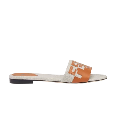 Fendi Wmns Signature Slide 'Brown'