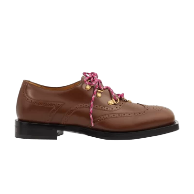 Gucci Brogue Detail Lace Up 'Brown'