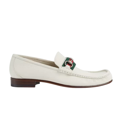 Gucci Web Stripe Horsebit Loafer 'White'