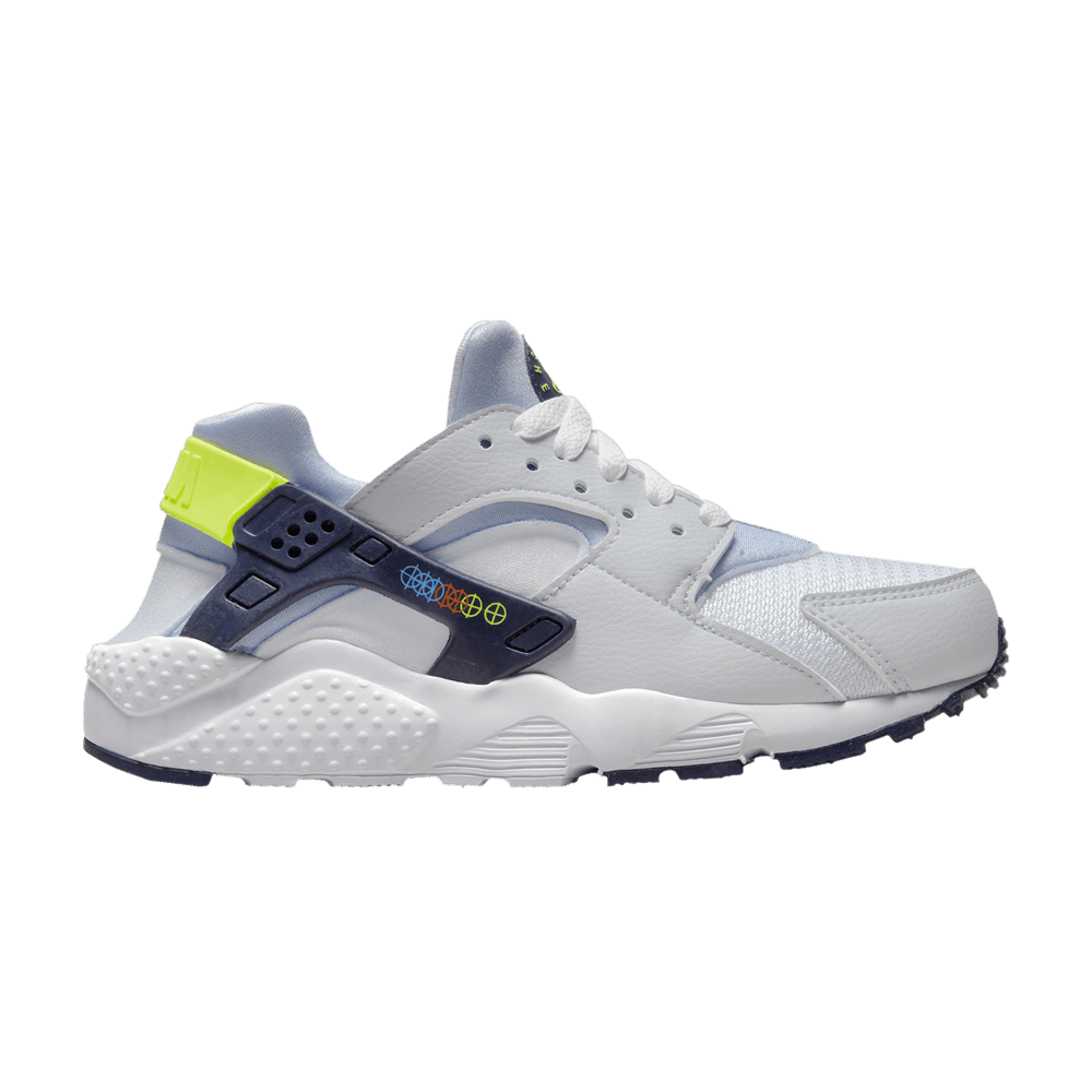 Nike huarache grey and blue best sale