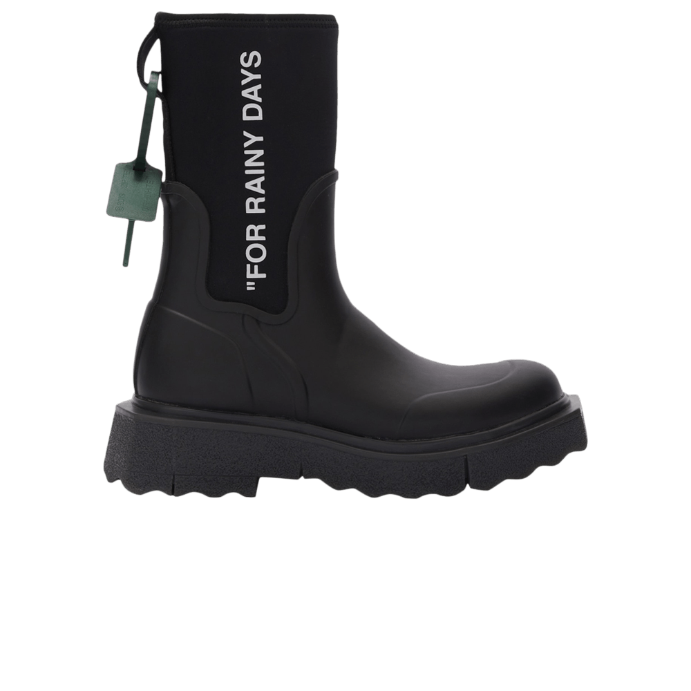 Кроссовки Off-White Wmns Sponge Rubber Rain Boot 'For Rainy Days - Matte Black'