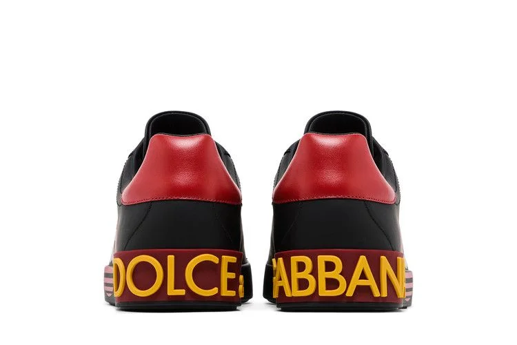 Кроссовки Dolce & Gabbana Portofino Low 'Black Red Cactus'