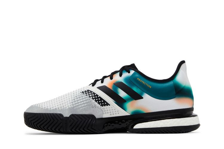 Кроссовки adidas SoleCourt 'White Black Silver Metallic'