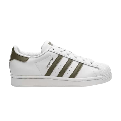 adidas Superstar J 'White Focus Olive'