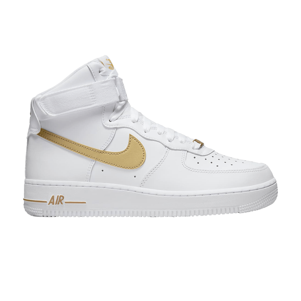 Nike air force 1 with gold best sale