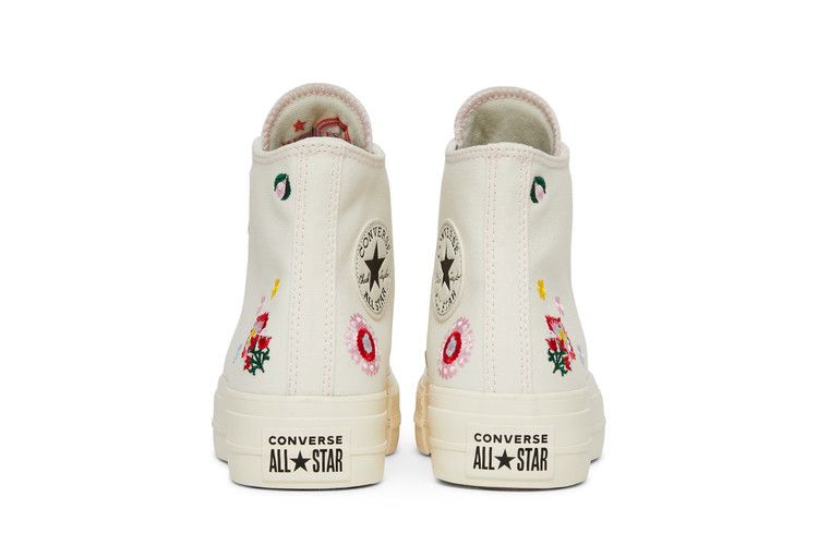 Кроссовки Converse Wmns Chuck Taylor All Star Lift Platform High 'Floral Embroidery - Egret'