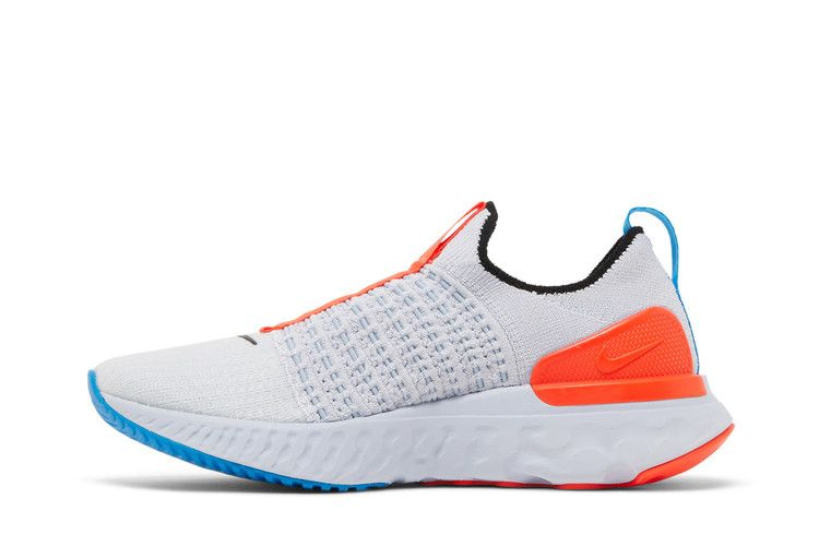 Nike Wmns React Phantom Run Flyknit 2 Grey Bright Crimson DV2179 001