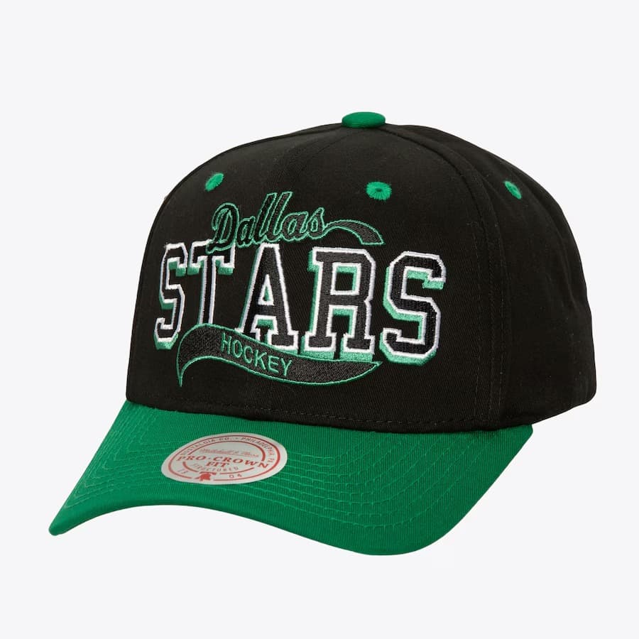 bejsbolka-mitchell-ness-black-dallas-stars-block-sweep-pro-vintage-adjustable-hat