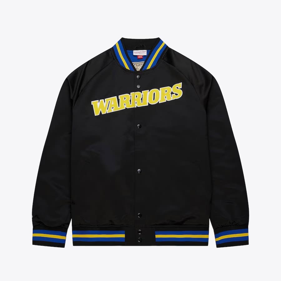 bomber-mitchell-ness-black-golden-state-warriors-lightweight-satin-raglan-full-snap-jacket