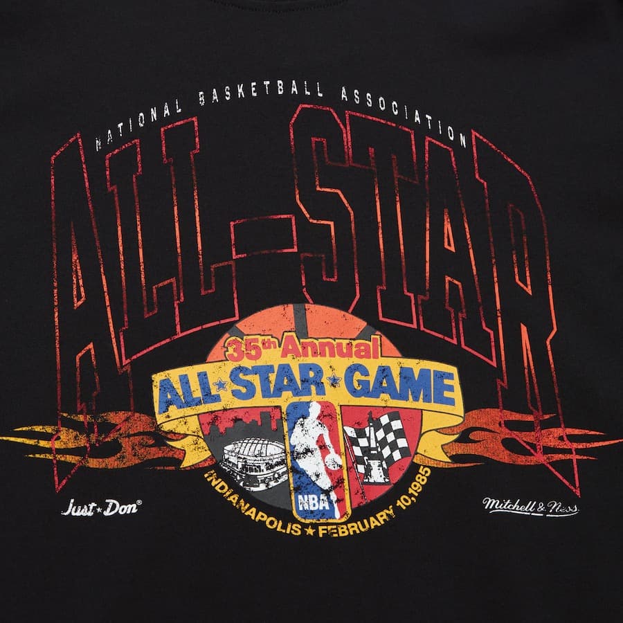 Футболка Mitchell & Ness Black Just Don Hardwood Classics 1985 NBA All-Star Game T-Shirt
