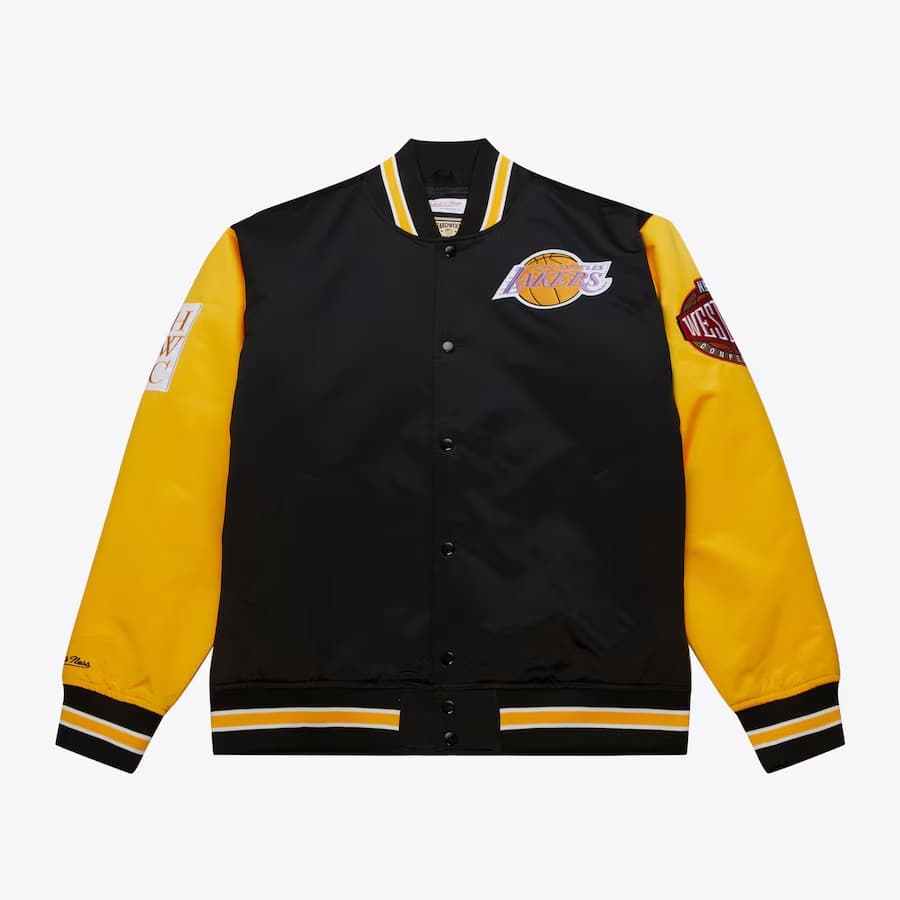 bomber-mitchell-ness-black-los-angeles-lakers-primetime-vintage-satin-full-snap-jacket