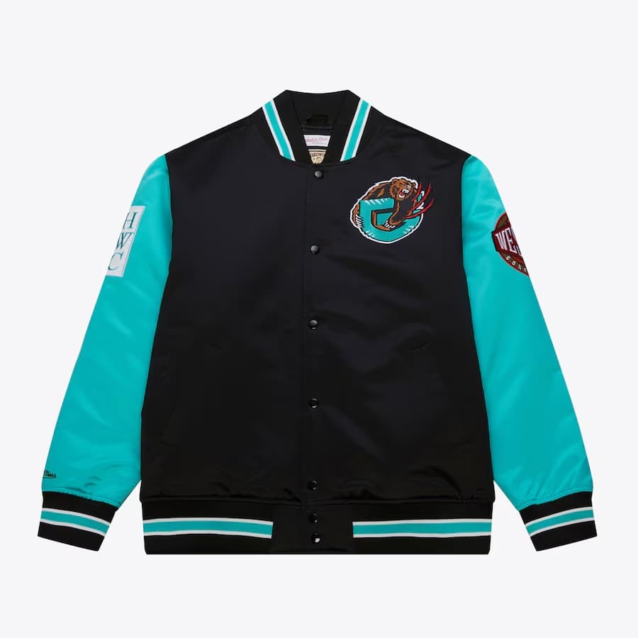 bomber-mitchell-ness-black-memphis-grizzlies-primetime-vintage-satin-full-snap-jacket