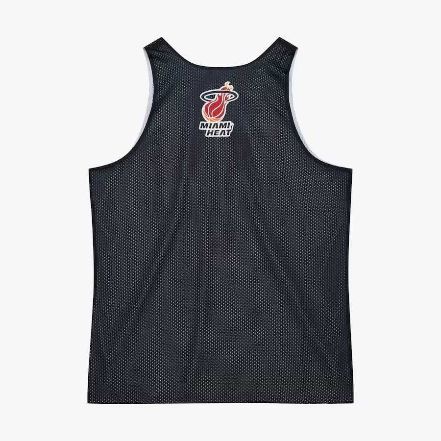 Майка Mitchell & Ness Black Miami Heat Vintage Logo Mesh Practice Tank Top