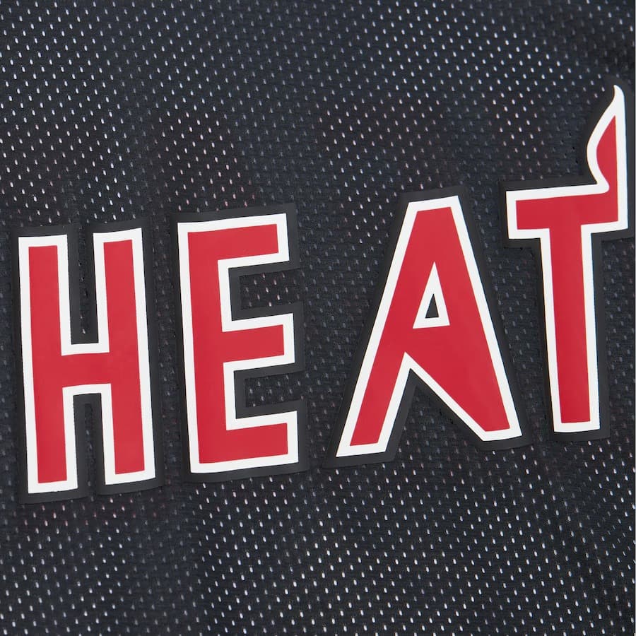 Майка Mitchell & Ness Black Miami Heat Vintage Logo Mesh Practice Tank Top
