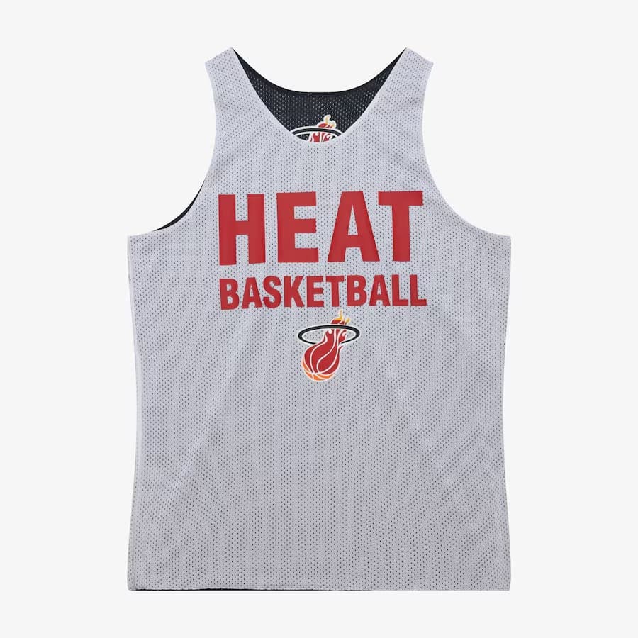 Майка Mitchell & Ness Black Miami Heat Vintage Logo Mesh Practice Tank Top