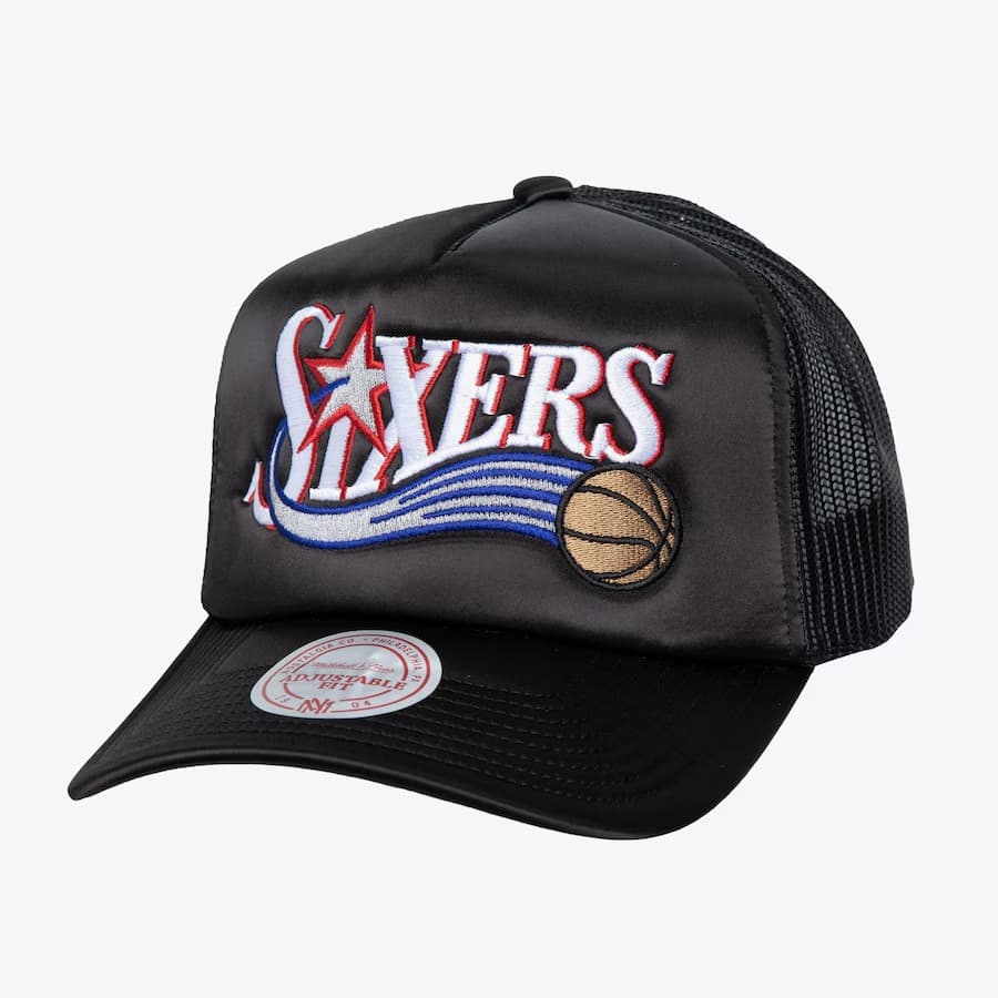 bejsbolka-mitchell-ness-black-philadelphia-76ers-satin-trucker-snapback-hat