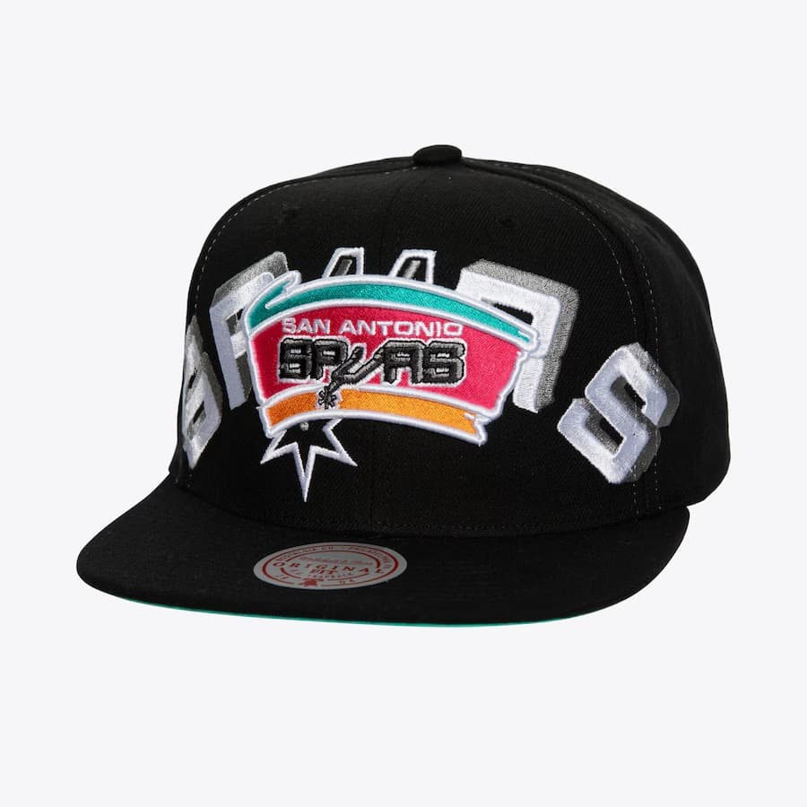 bejsbolka-mitchell-ness-black-san-antonio-spurs-day-4-snapback-hat