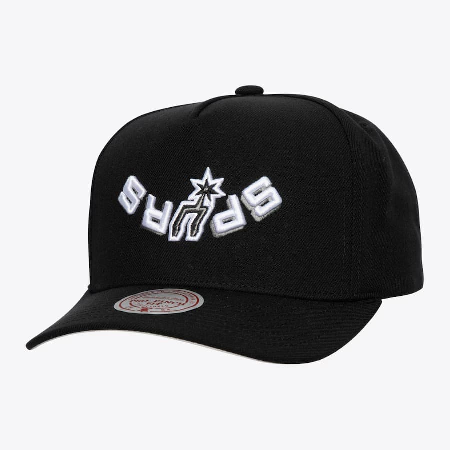 bejsbolka-mitchell-ness-black-san-antonio-spurs-hardwood-classics-upside-pro-snapback-hat