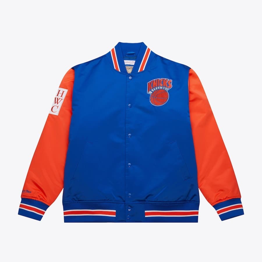 bomber-mitchell-ness-blue-new-york-knicks-primetime-vintage-satin-full-snap-jacket