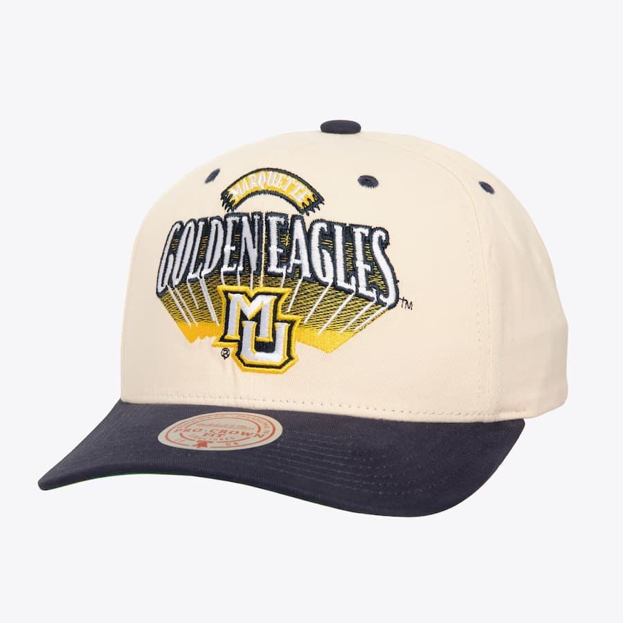 bejsbolka-mitchell-ness-cream-marquette-golden-eagles-horizon-pro-snapback-hat