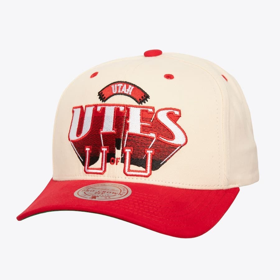 bejsbolka-mitchell-ness-cream-utah-utes-horizon-pro-snapback-hat