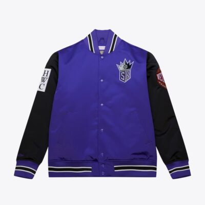 Mitchell & Ness Purple Sacramento Kings Primetime Vintage Satin Full-Snap Jacket