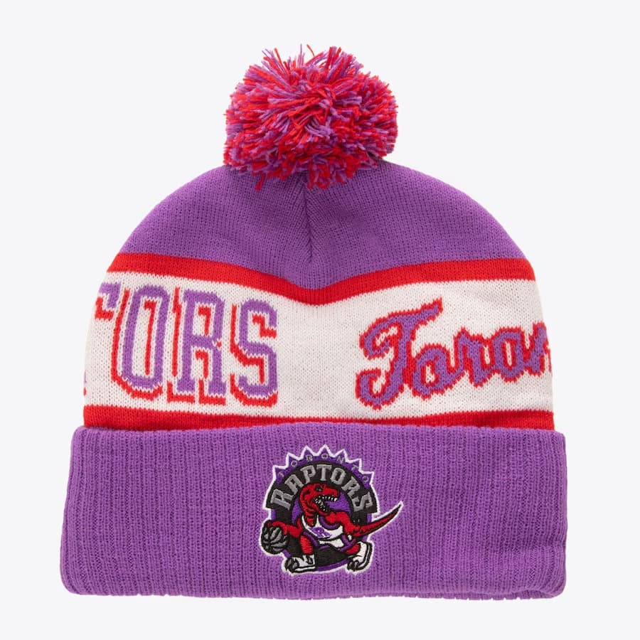 shapka-mitchell-ness-purple-toronto-raptors-hardwood-classics-block-sweep-cuffed-knit-hat-with-pom