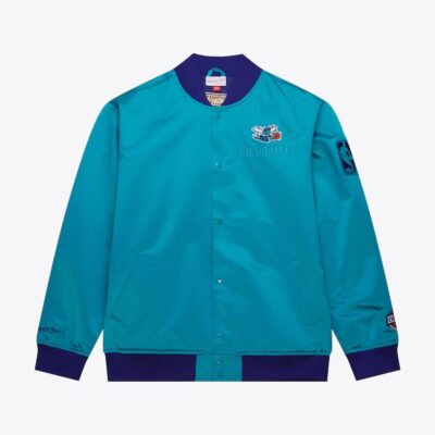 Mitchell & Ness Teal Charlotte Hornets Team OG 3.0 Satin Full Snap Jacket