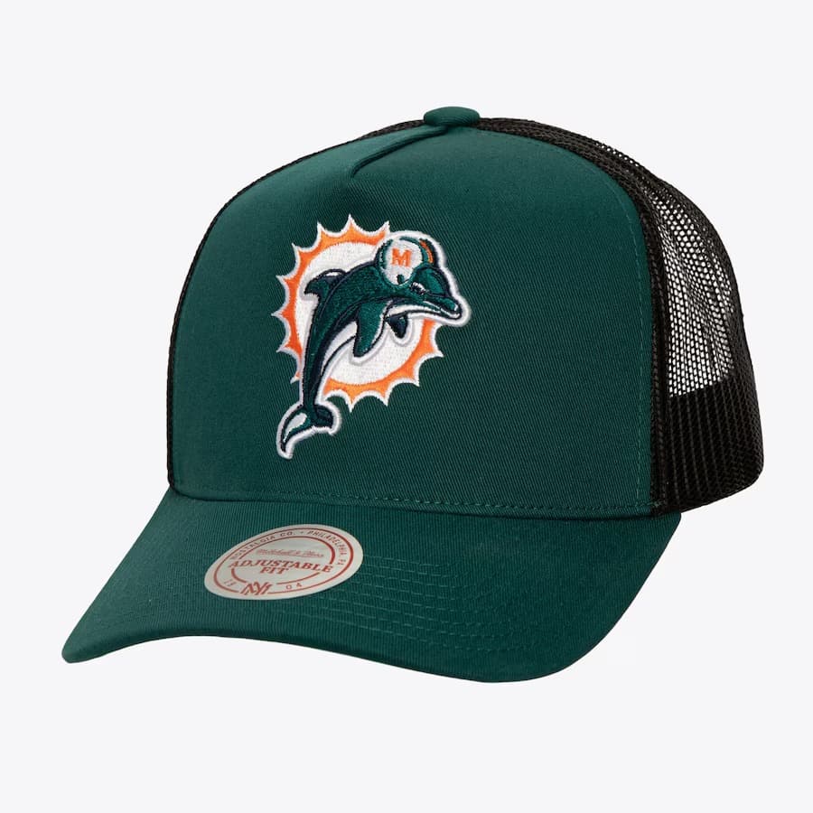 bejsbolka-mitchell-ness-aqua-miami-dolphins-core-trucker-snapback-hat