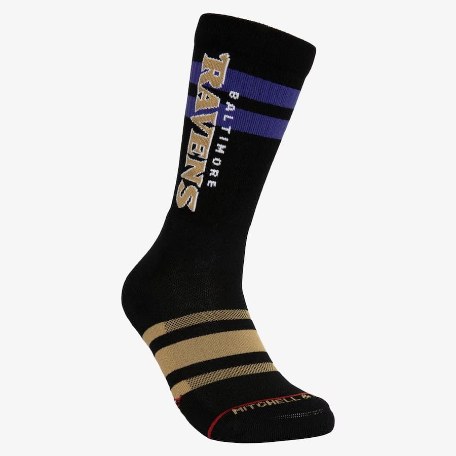 sportivnye-noski-mitchell-ness-baltimore-ravens-lateral-crew-socks