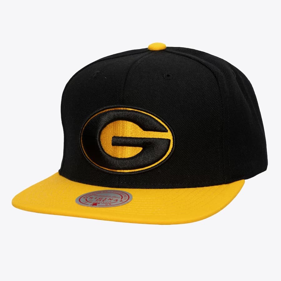 bejsbolka-mitchell-ness-black-grambling-tigers-team-2-0-two-tone-pro-snapback-hat