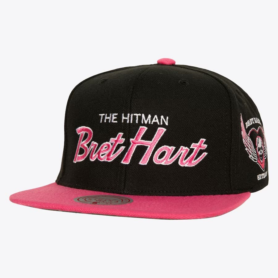 bejsbolka-mitchell-ness-black-pink-bret-hart-hitman-snapback-hat