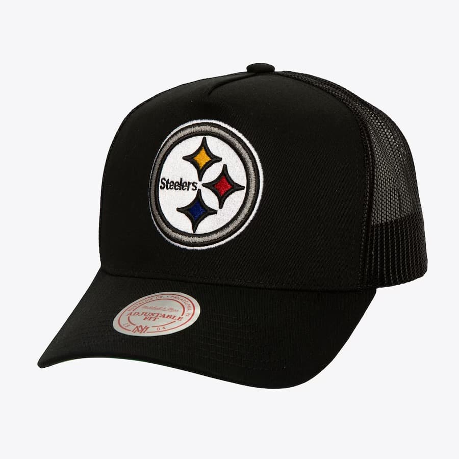 bejsbolka-mitchell-ness-black-pittsburgh-steelers-core-trucker-snapback-hat