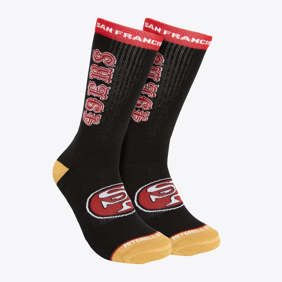 sportivnye-noski-mitchell-ness-black-san-francisco-49ers-team-stripes-crew-socks