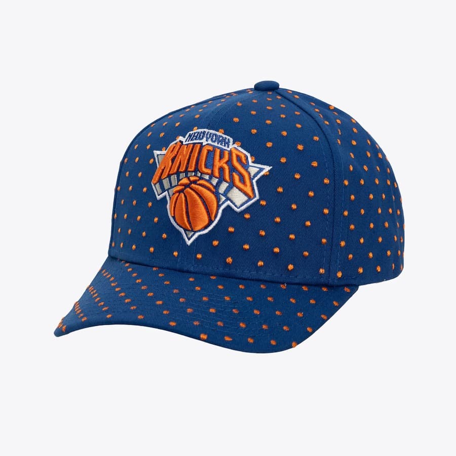 bejsbolka-mitchell-ness-blue-new-york-knicks-polka-polka-pro-adjustable-hat