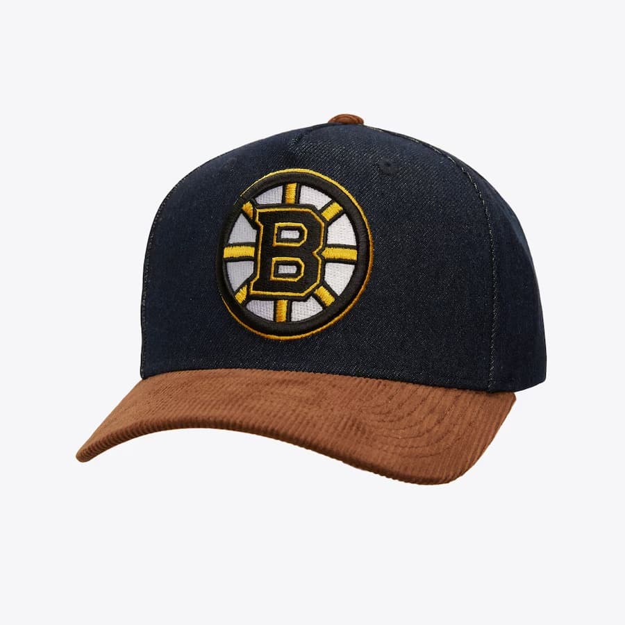 bejsbolka-mitchell-ness-denim-brown-boston-bruins-corduroy-d-stressed-pro-snapback-hat