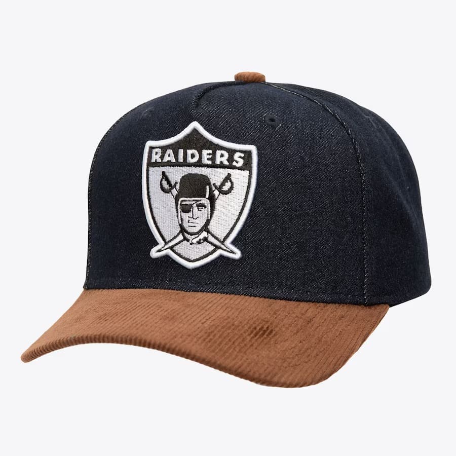 bejsbolka-mitchell-ness-denim-brown-oakland-raiders-corduroy-gridiron-classics-d-stressed-pro-snapback-hat