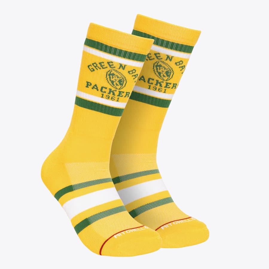 sportivnye-noski-mitchell-ness-gold-green-bay-packers-team-stripes-crew-socks