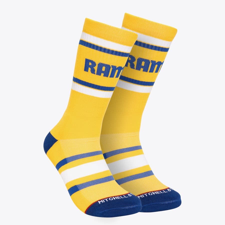 sportivnye-noski-mitchell-ness-gold-los-angeles-rams-team-stripes-crew-socks