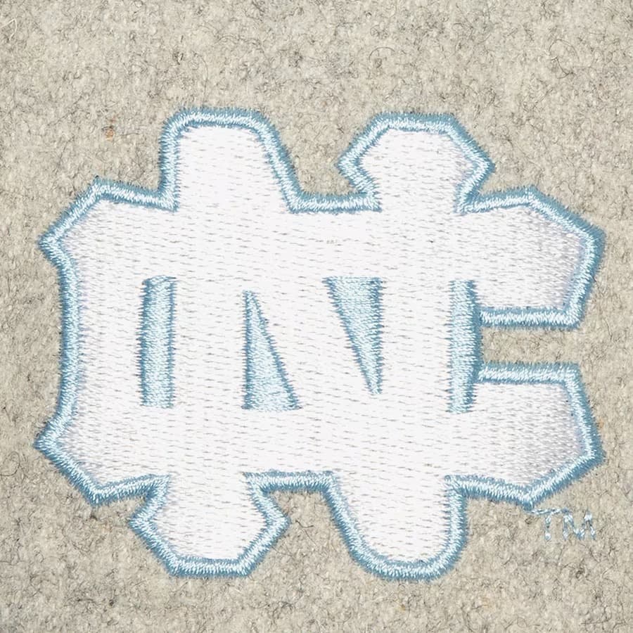 Бейсболка Mitchell & Ness Gray North Carolina Tar Heels Tailsweep 2.0 Melton Vintage Snapback Hat