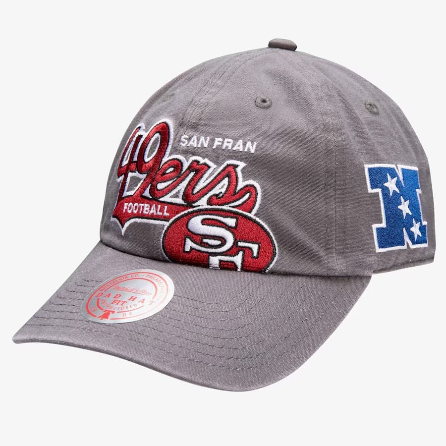 bejsbolka-mitchell-ness-gray-san-francisco-49ers-el-jefe-dad-adjustable-hat