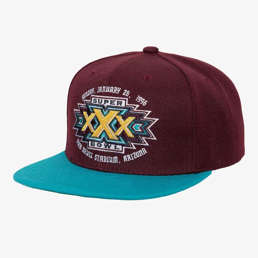 bejsbolka-mitchell-ness-maroon-nfl-superbowl-xxx-snapback-hat