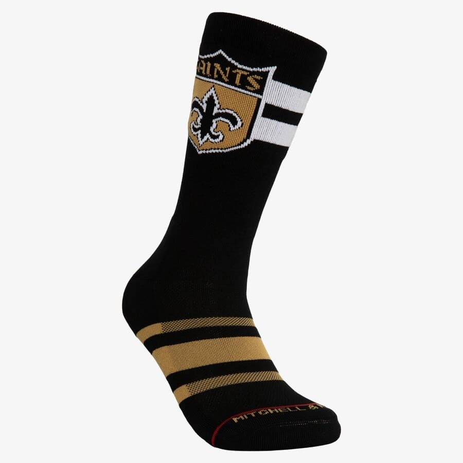 sportivnye-noski-mitchell-ness-new-orleans-saints-lateral-crew-socks